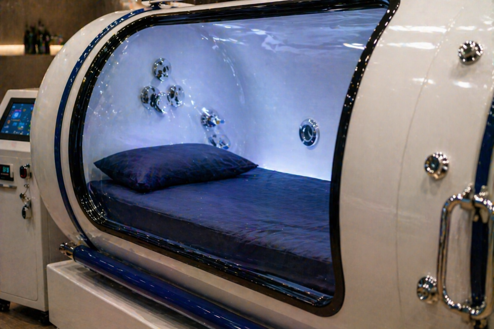 Close up photo of an oxygen chamber